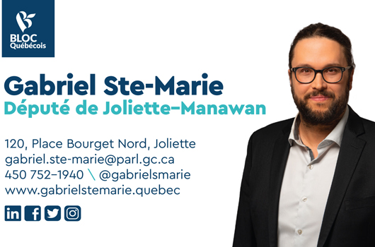 Gabriel Ste-Marie, D&eacute;put&eacute; f&eacute;d&eacute;ral de Joliette